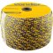 Corda multifilamento tran�ada 8,0 mm x 258 m, preta e amarela, em carretel, VONDER